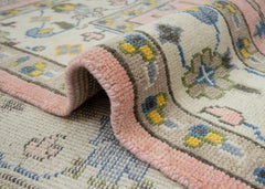 9x12 Pink Modern Tree Of Life Hand Knotted Wool Rug ( G-13403 )