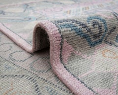 9x12 Pink Oushak with Lavender and Blue Accents Hand Knotted Rug ( G-13700 )