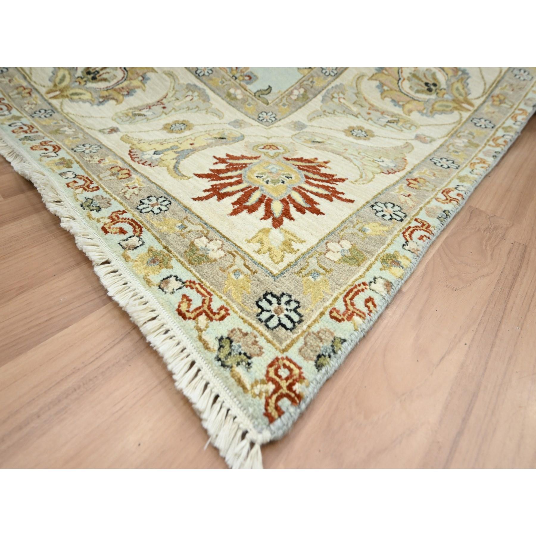 XXIe siècle et contemporain 9'x12' Bleu poudré Pure Laine Agra avec Design/One Tapis en laine noué à la main en vente