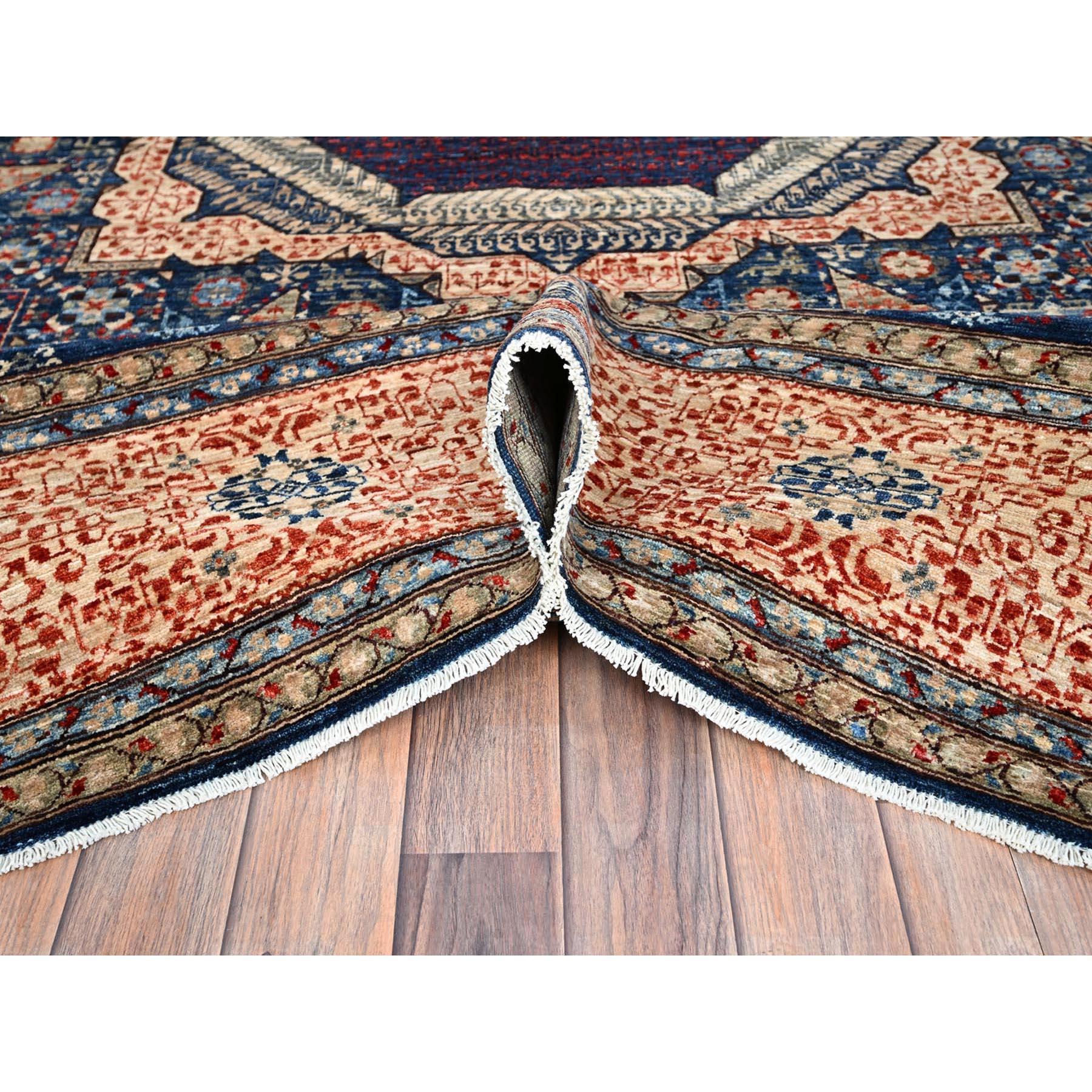 9'x12' Bleu de Prusse Noué à la main Mamluke Dynasty 200 KPSI Tapis d'Orient en laine Neuf - En vente à Carlstadt, NJ