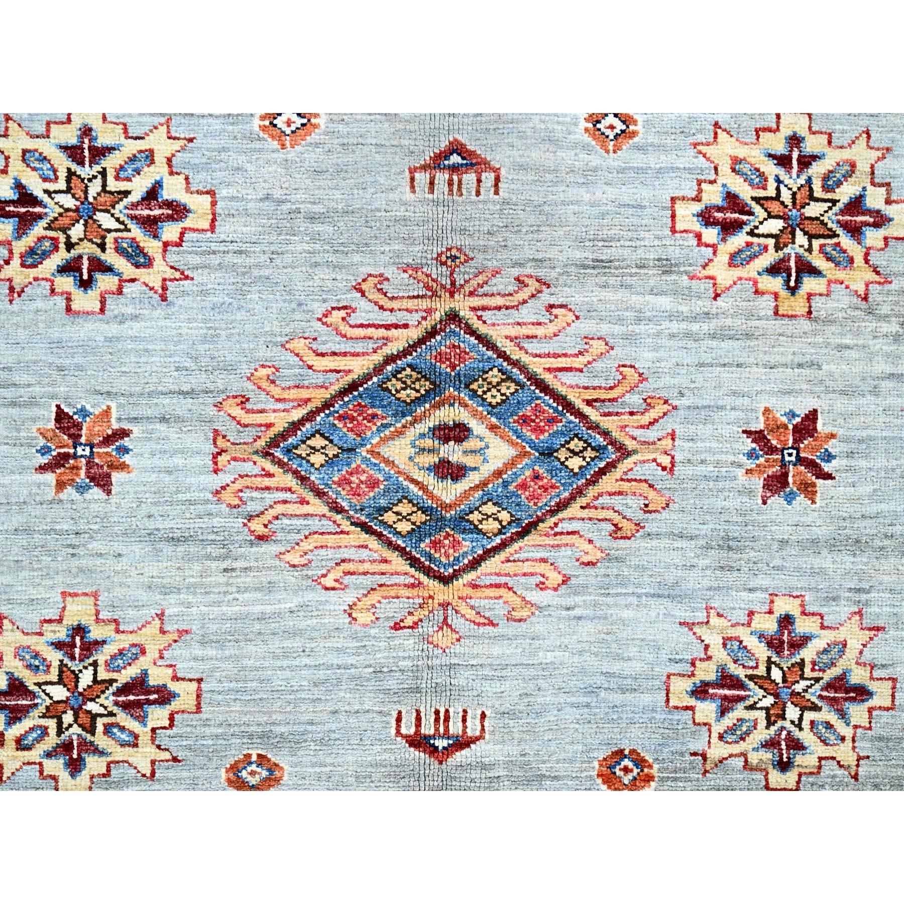 9'x12' Alfombra Oriental Puritan Gris Suave Aterciopelada Anudada a Mano de Lana Super Kazak en venta 1