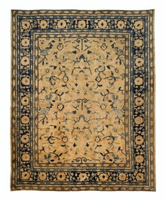 Tappeto Art Déco antico astratto raro, 9x12, tappeto cinese di Pechino, beige, 285 cm x 351 cm
