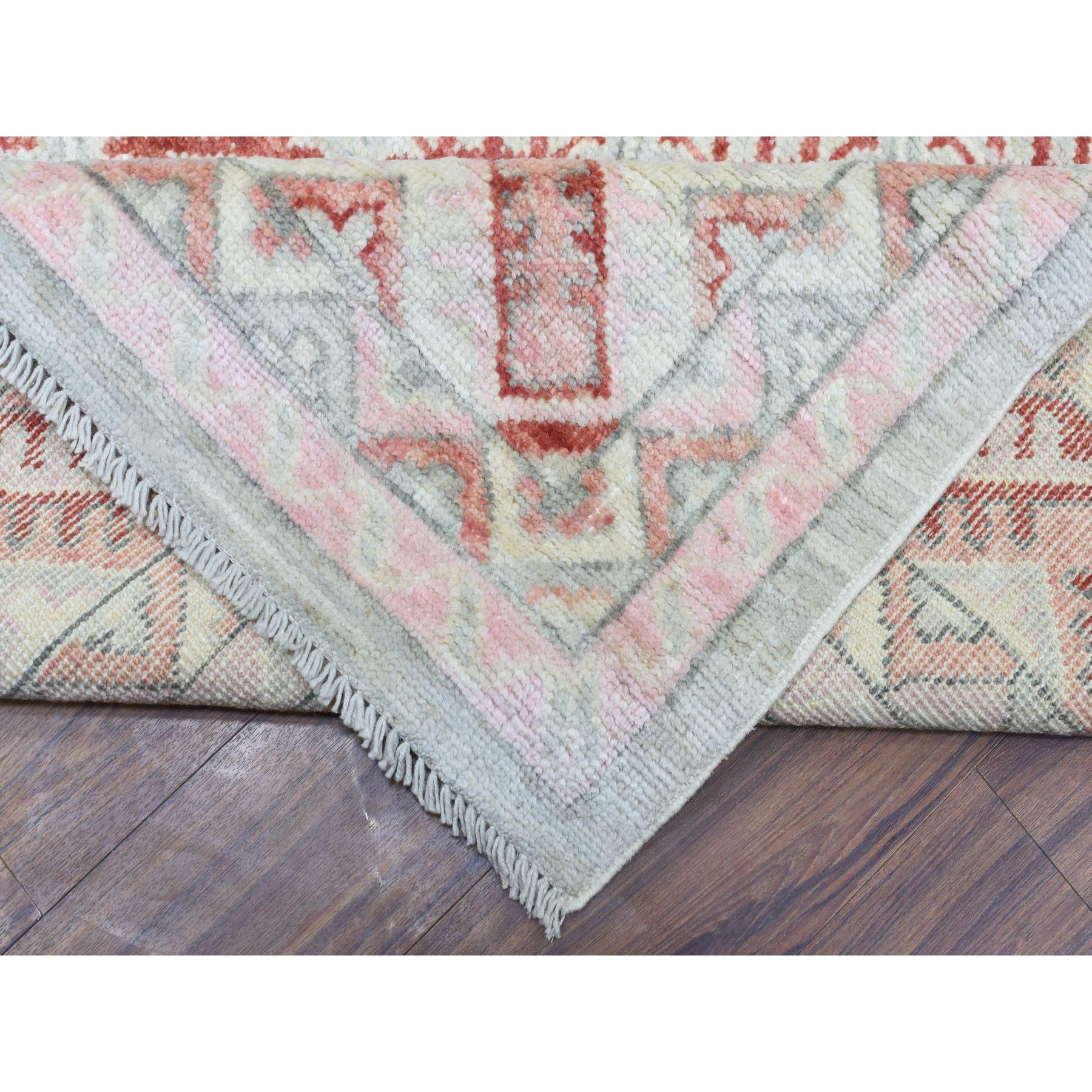 Contemporary 9'x12' Red Anatolian Village Inspired Style Soft Wool Hand Knotted Rug For Sale