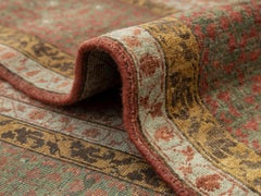 Tappeto di lana annodato a mano 9x12 Red Green Mamluke ( G-13141 )