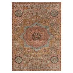 9x12 Hand‑Knotted Wool Mamluk Rug — Red ( G-12274 )