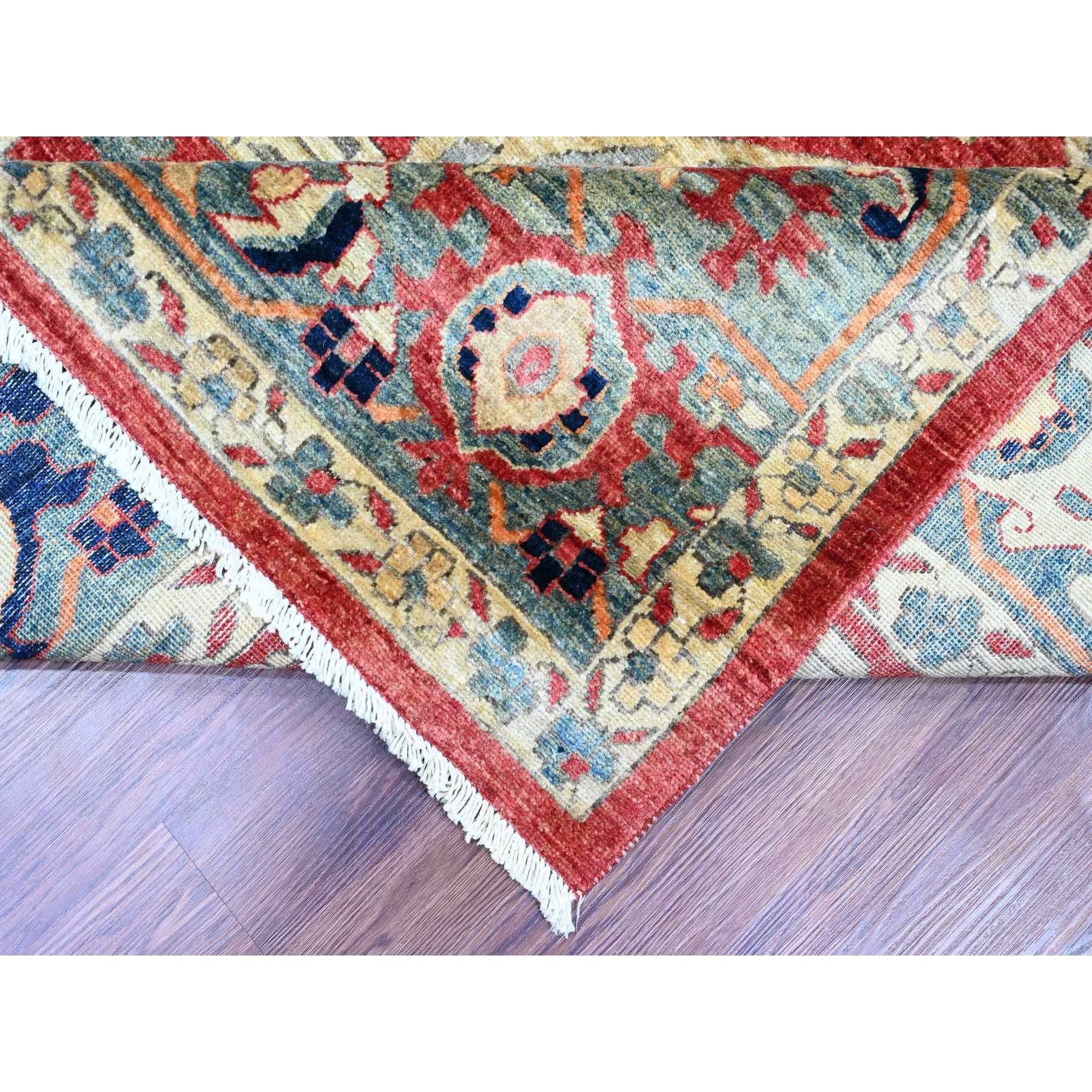 9'x12' Rosso Serapi Heriz con disegno floreale annodato a mano in lana Tutti gli Oriental Rugs In condizioni Nuovo in vendita a Carlstadt, NJ