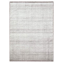 Tappeto orientale in pura lana annodato a mano con disegno di erba ossidata 9'x12' rosso e bianco