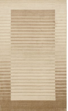 9x12 Rhea Quinn Brown Solid Geometric Modern Handmade Wool & Viscose Carpet Rug
