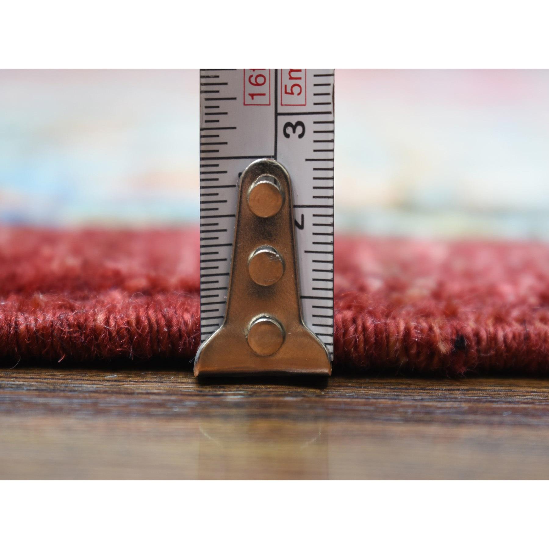 9'x12' Reiches Rot, Handgeknüpfter Afghanischer Ersari, Orientteppich aus reiner Wolle im Angebot 6