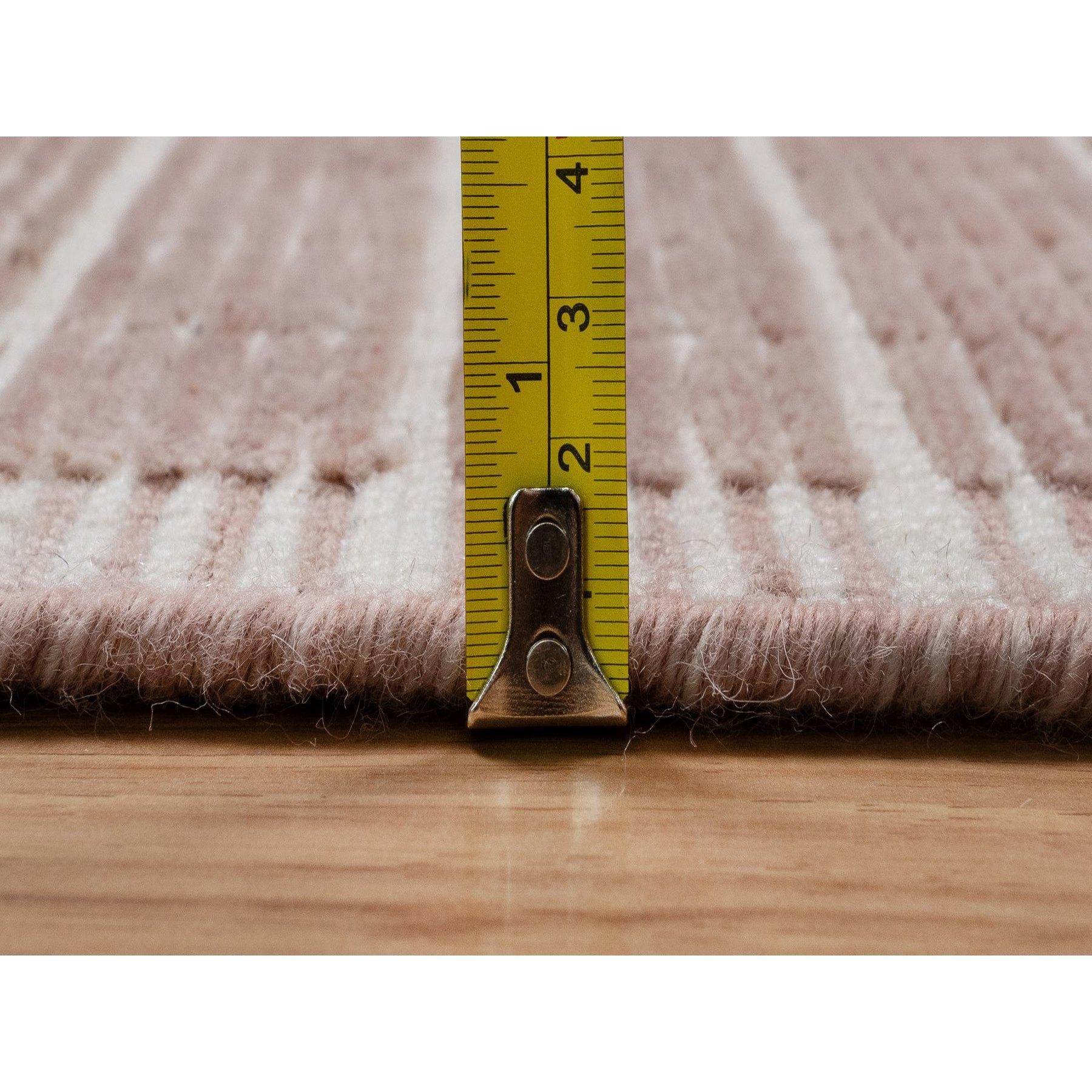 9'x12' Rose Pink Modern Plain Decor Box Design Loomed Knotted Soft Wool Rug For Sale 4
