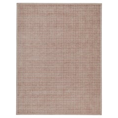 9'x12' Rose Pink Modern Plain Decor Box Design Loomed Knotted Soft Wool Rug