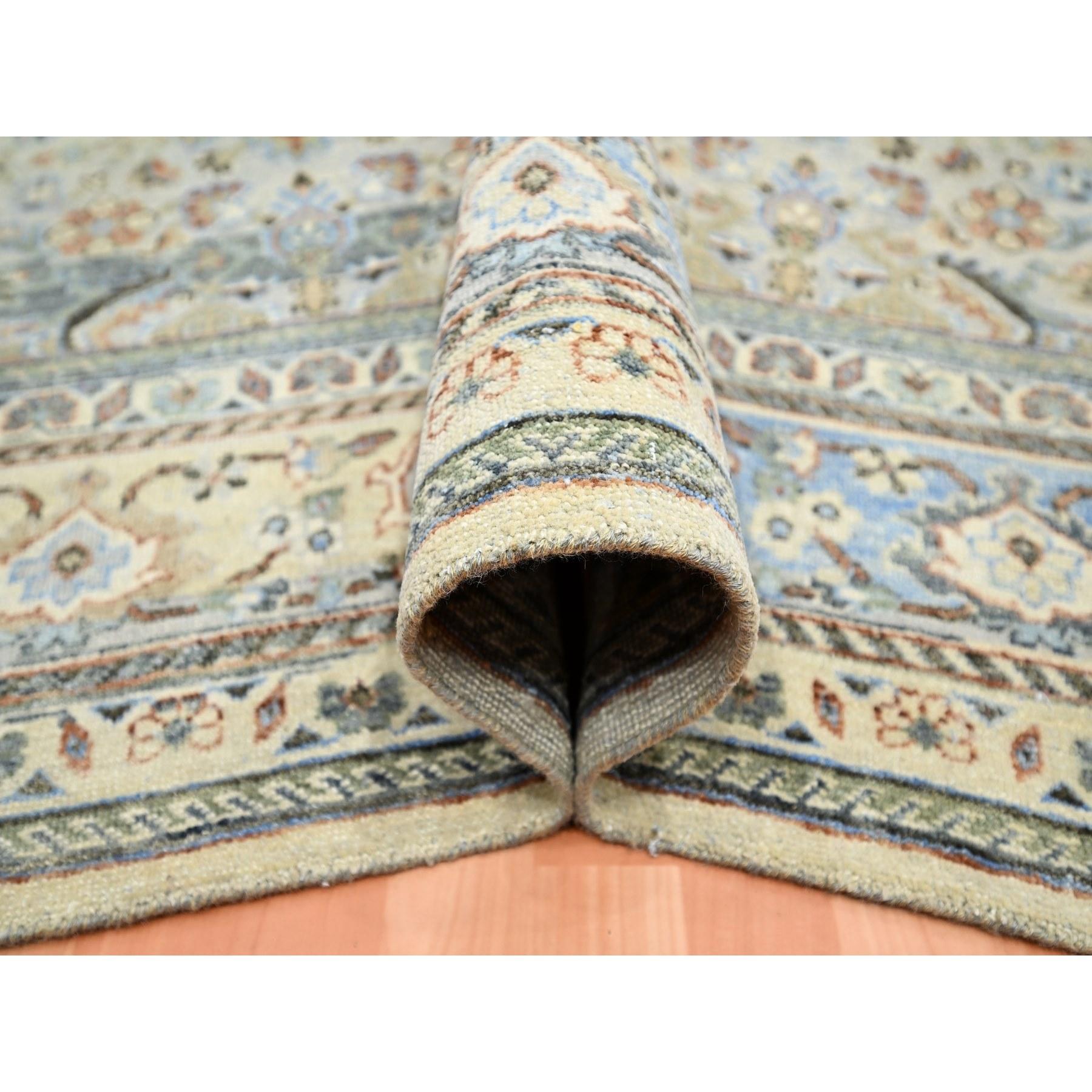 9'x12' Shades of Gray Abrash Persian Design 100% reine Wolle Handgeknüpfter Teppich im Zustand „Neu“ im Angebot in Carlstadt, NJ