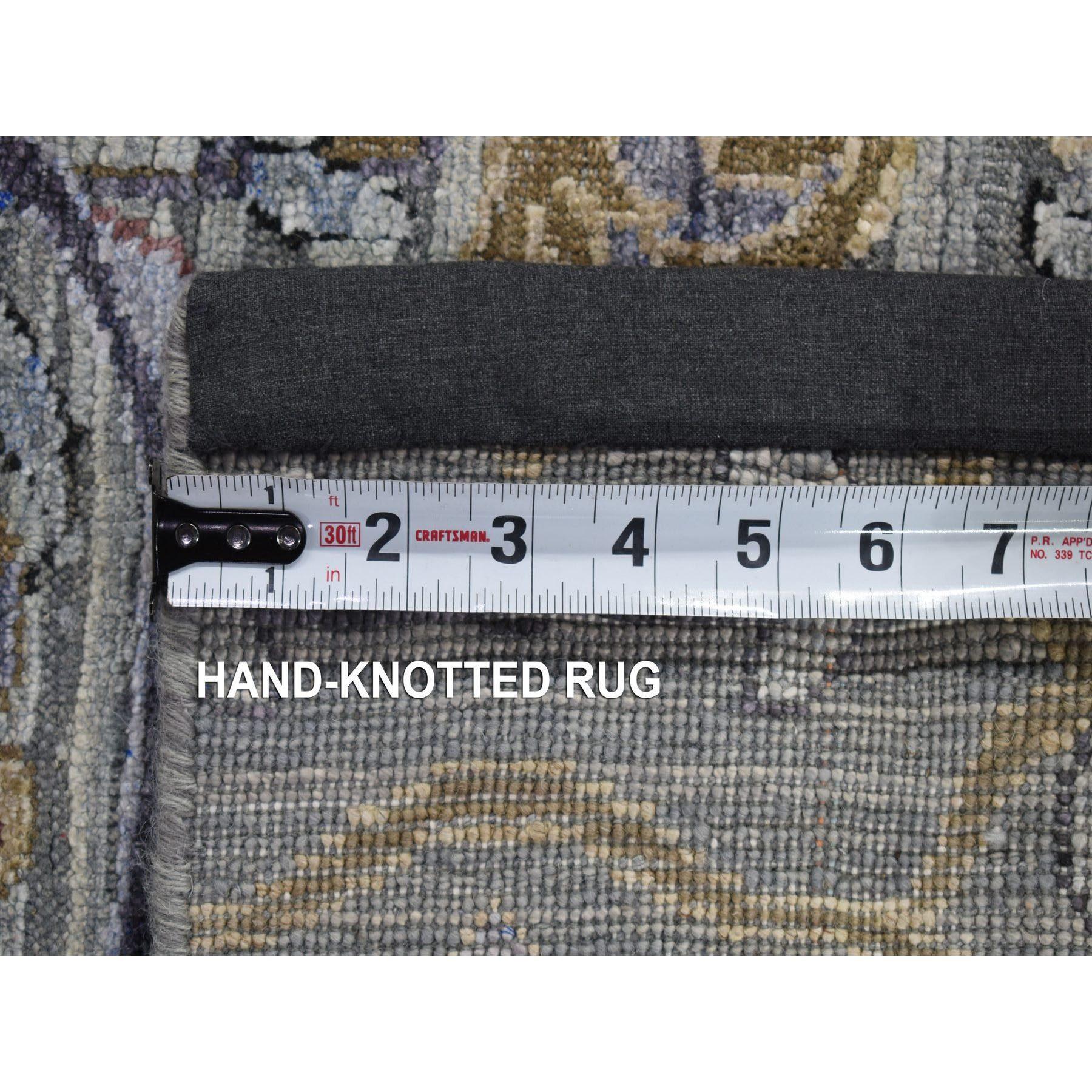9'x12' Silver Gray, THE MAHARAJA Design, Silk with Wool Hand Knotted Rug For Sale 6