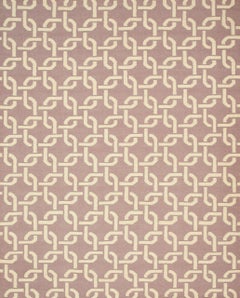 9x12 Sloane Cozy Purple Large-Scale Interlocking Chain Modern Flatweave Wool Rug