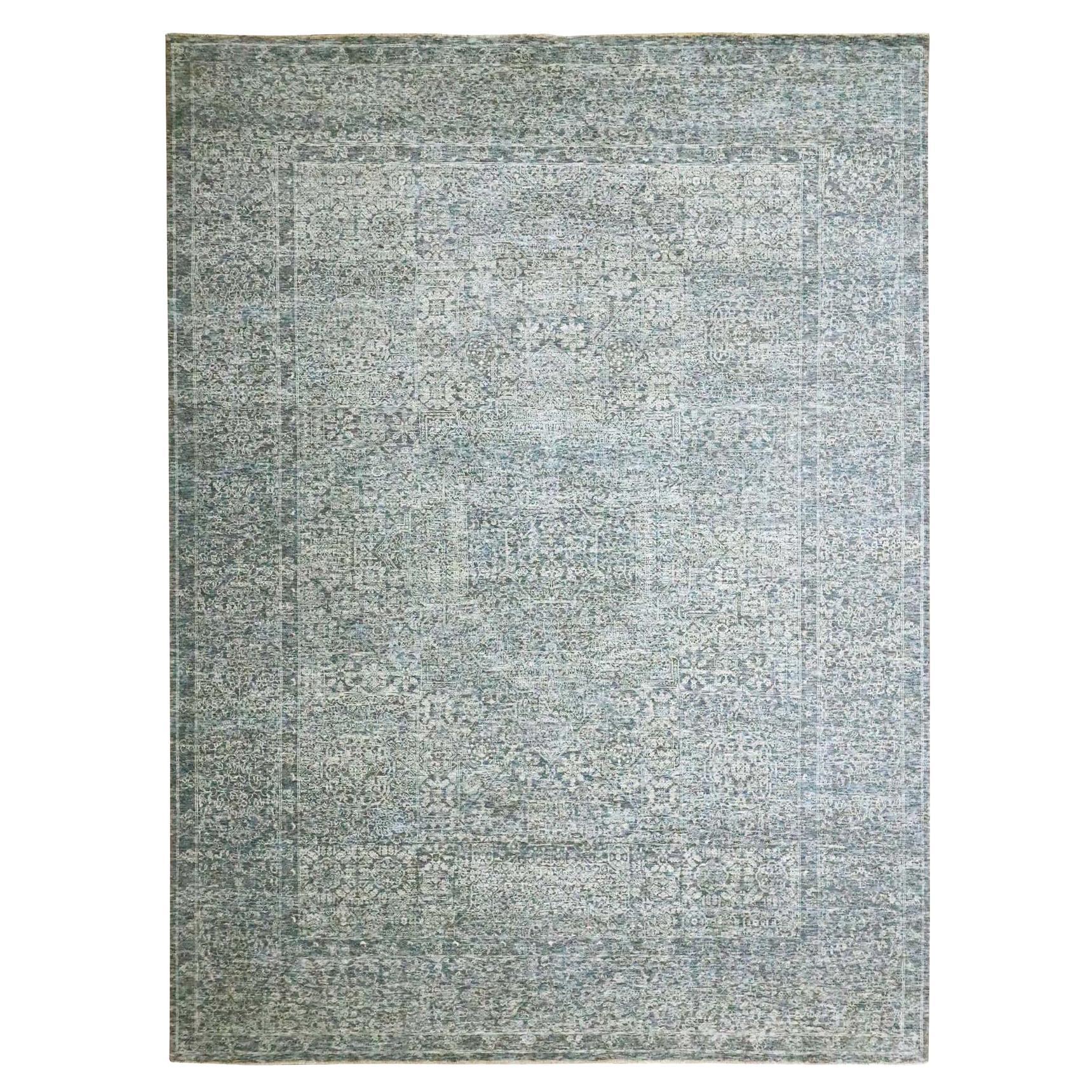 9
x12
Stone Blue Mamluke Design 14. Jahrhundert Einfluss handgeknüpfter Wollteppich