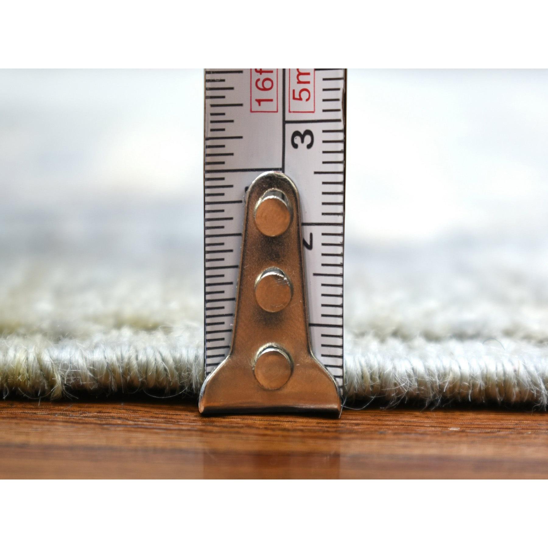 9'x12' Stone Gray Afghanische Wolle Handgeknüpft Feiner Peshawar Orientteppich im Angebot 5