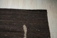 9x12 Talia Delicate Brown Kilim Minimalist Geometric Flatweave Wool Carpet Rug