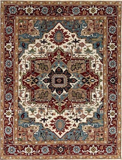 9x12 Versatile Oriental Traditional Ivory Medallion Hand Knotted Wool Carpet Rug