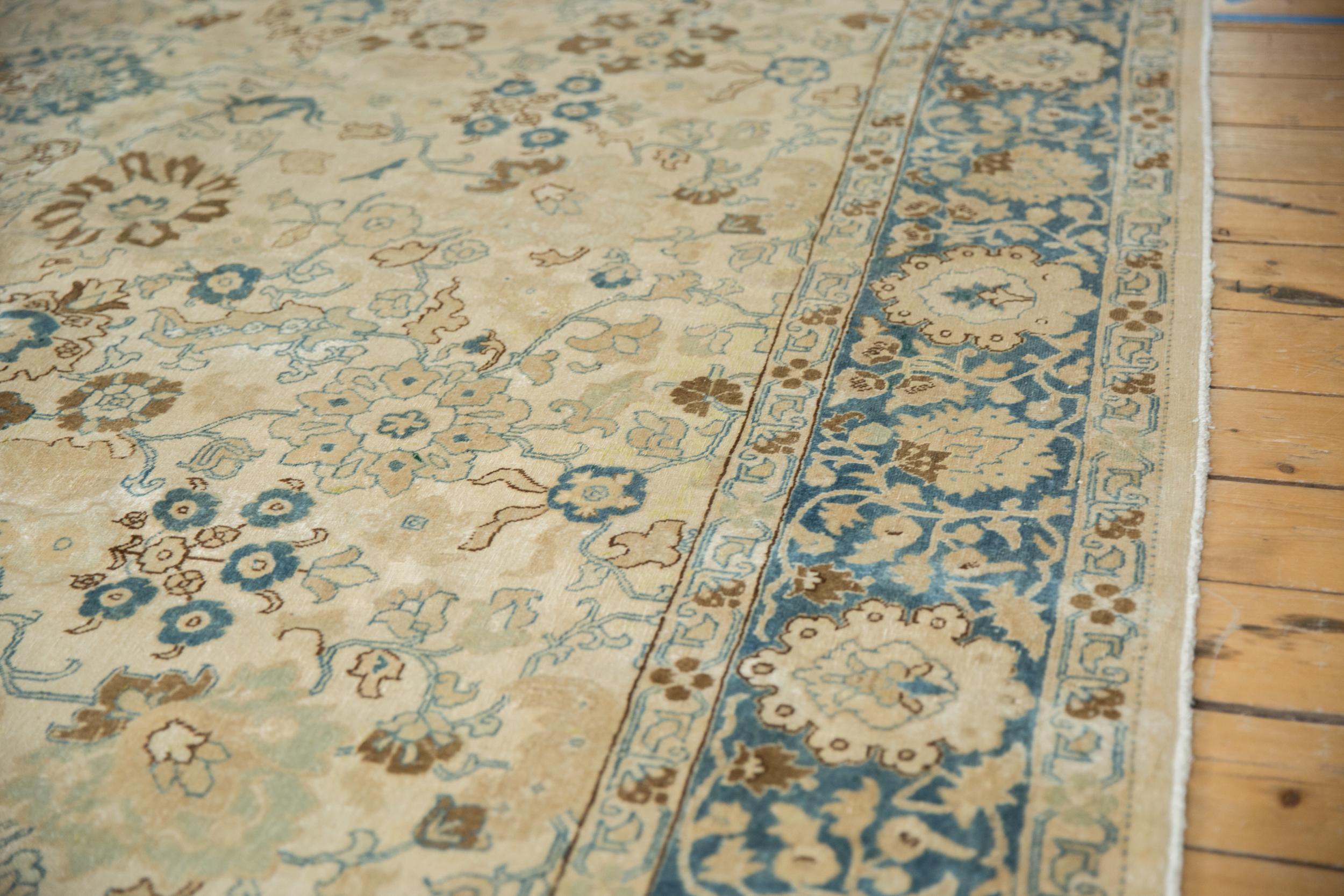 Vintage Distressed Tabriz Carpet In Fair Condition For Sale In Katonah, NY