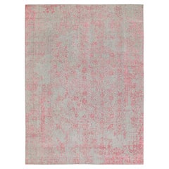 Tappeto orientale jacquard 9'x12' in lana e seta artistica con design all over lavorato a mano