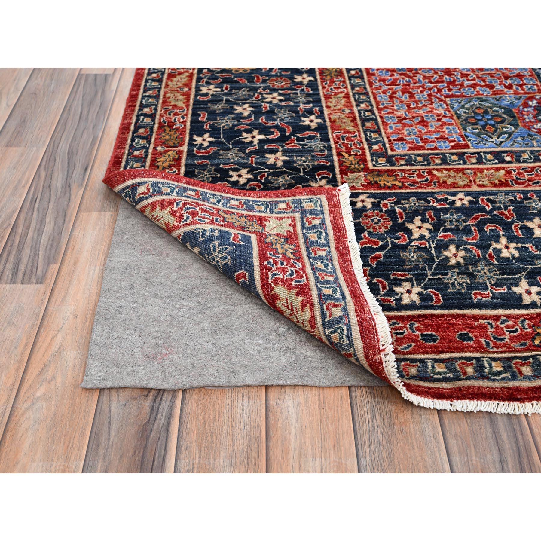 9'x12' Alfombra Oriental Azul Yale Anudada a Mano 100% Lana Patrón Dinastía Mameluca Anudado a mano en venta