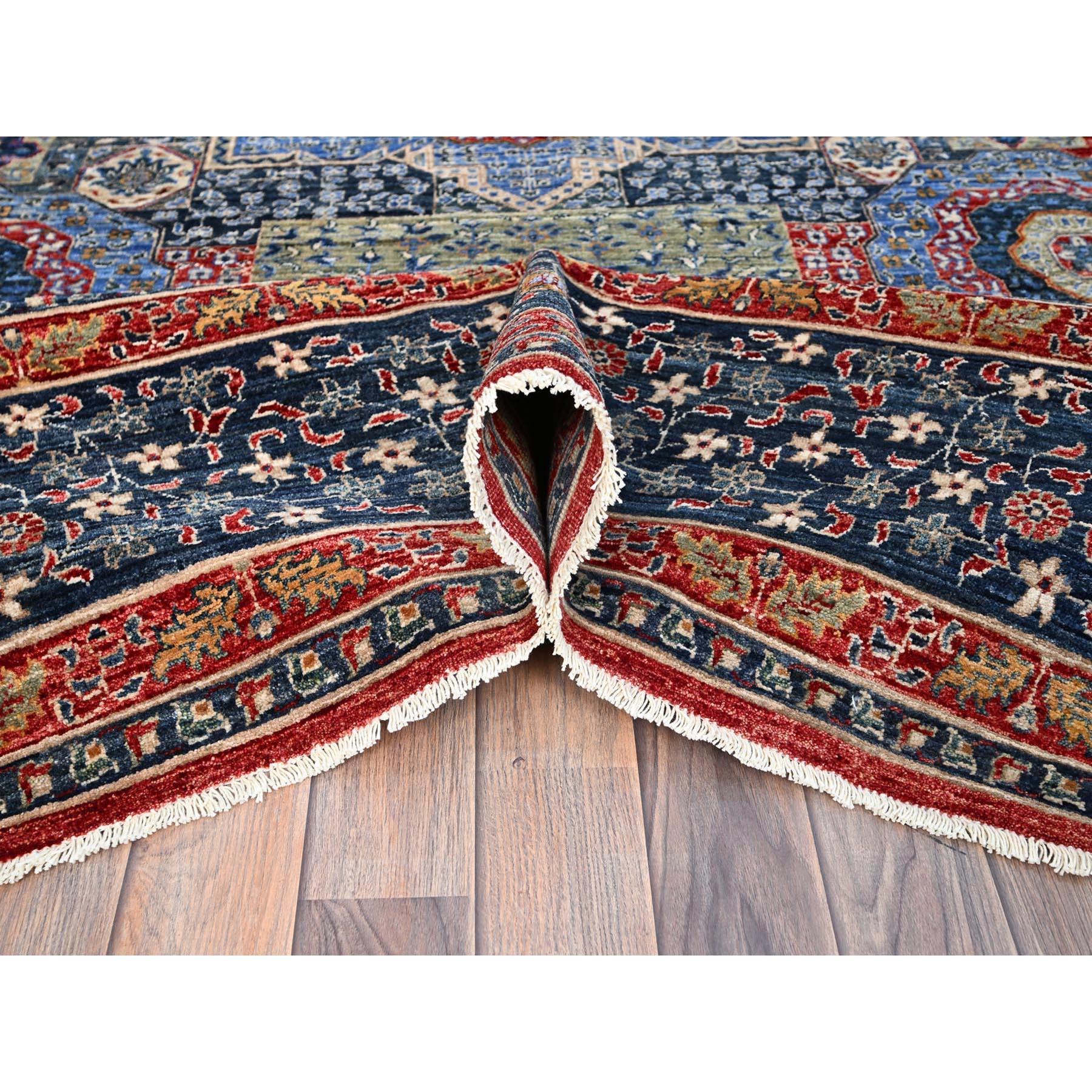 9'x12' Alfombra Oriental Azul Yale Anudada a Mano 100% Lana Patrón Dinastía Mameluca en Nuevo estado para la venta en Carlstadt, NJ