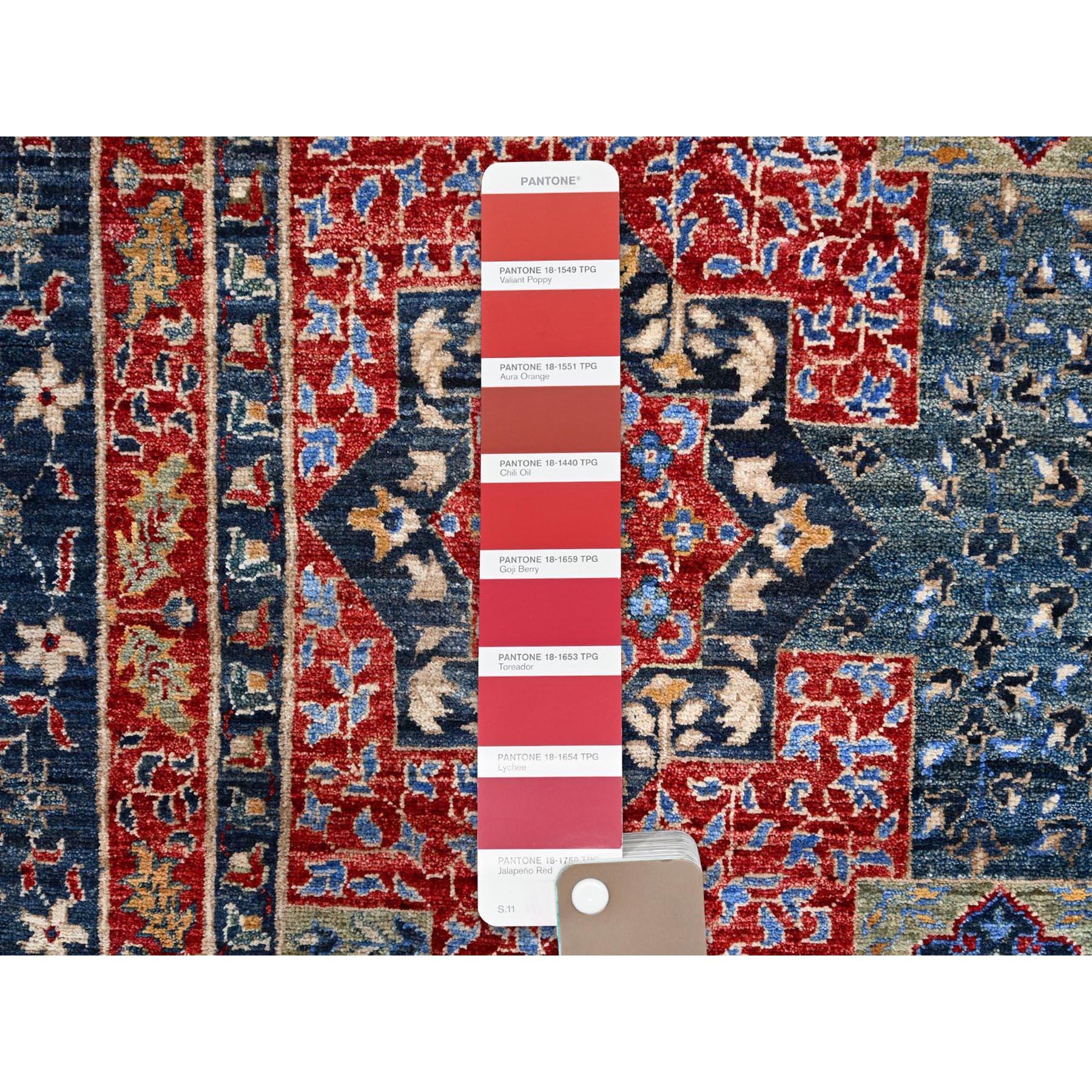9'x12' Alfombra Oriental Azul Yale Anudada a Mano 100% Lana Patrón Dinastía Mameluca en venta 1