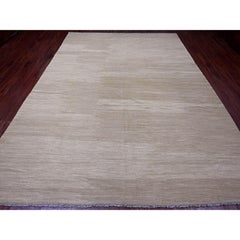 9'x12'1" Brown Solid Design Kilim Mixed Wool Vegetable Dyes Hand Woven Rug
