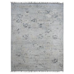 9
x12
1" Grau Marokkanisch Weben Gelöschte Elefantenfüße Design Handgeknüpft Wolle Teppich