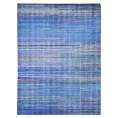 9
x12
2" Bunt, Modern Leaf Design, Seide und Wolle Hand geknüpft Orientteppich