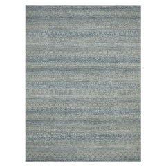 9'x12'2" Gris Kohinoor Herat Design répétitif Tapis de laine noué à la main