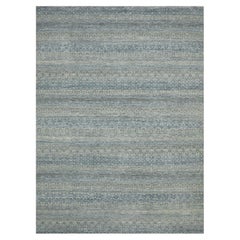 9'x12'2" Gray Kohinoor Herat Pattern Repetitive Design Hand Knotted Wool Rug
