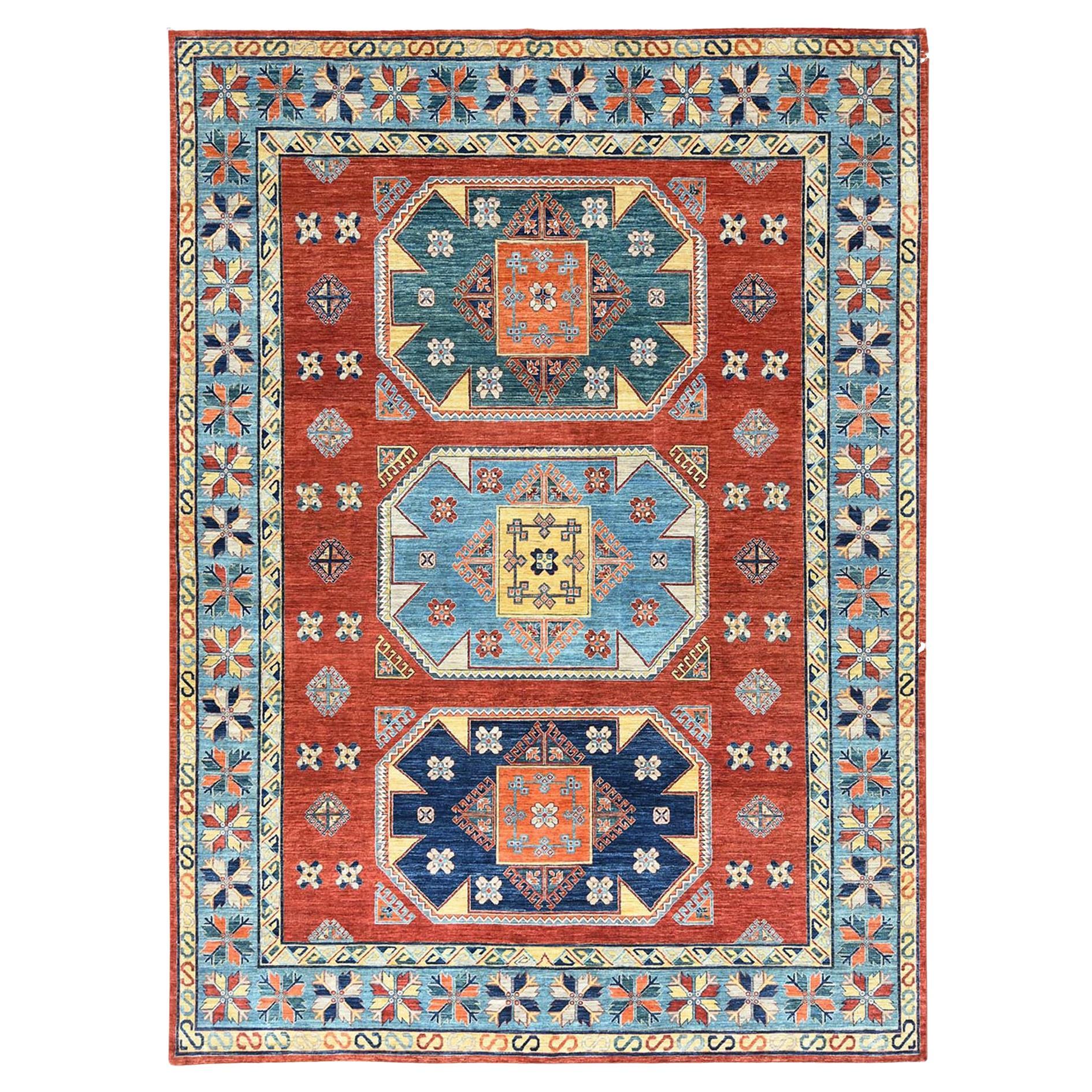 9
x12
2" Imperial Rot Armenisch Inspiriert Natürliche Wolle Handgeknüpft Orientteppich