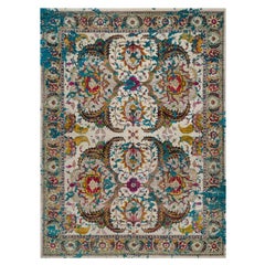 9
x12
2" Ivory Colorful Polonaise Broken Design Wool and Silk Hand Knotted Rug
