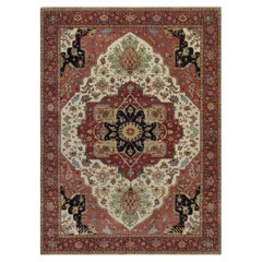 9
x12
2" Ivory Hand Knotted Antiqued Fine Heriz Re-Creation Soft Wool Rug