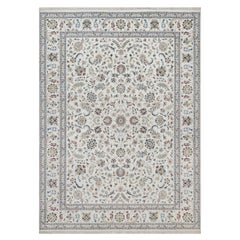 9
x12
2" Ivory Hand Knotted Wool
Silk Nain with All Over Design Oriental Rug