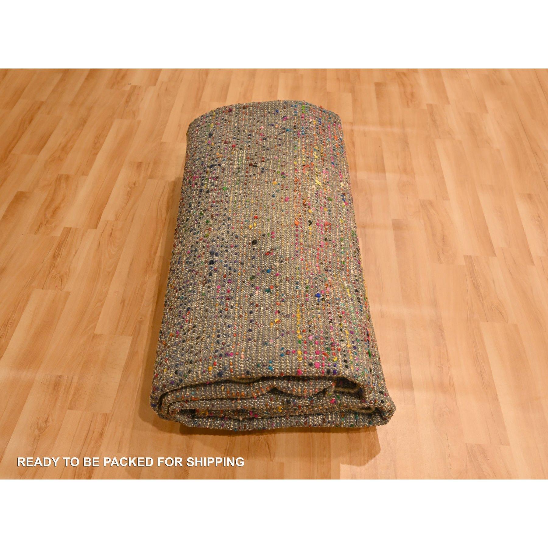 Alfombra Oriental Anudada a Mano con Diseño Geométrico de Seda y Lana Sari Marrón 9'x12'3 en venta 2