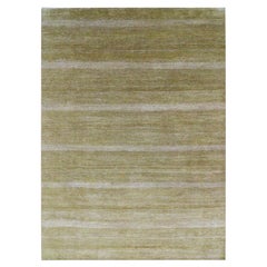 9'x12'3" Kümmelbraun Modern Grass Design Handgeknüpft Wolle & Seide Orientteppich