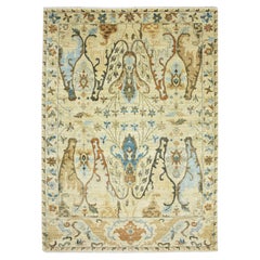 9'x12'5" Beige Bijar Garus Design Pure Wool Hand Knotted Soft Oriental Rug