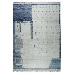 9x13 Gray Hand-Knotted Wool Deconstructed Geometry Tribal Modern Carpet Rug
