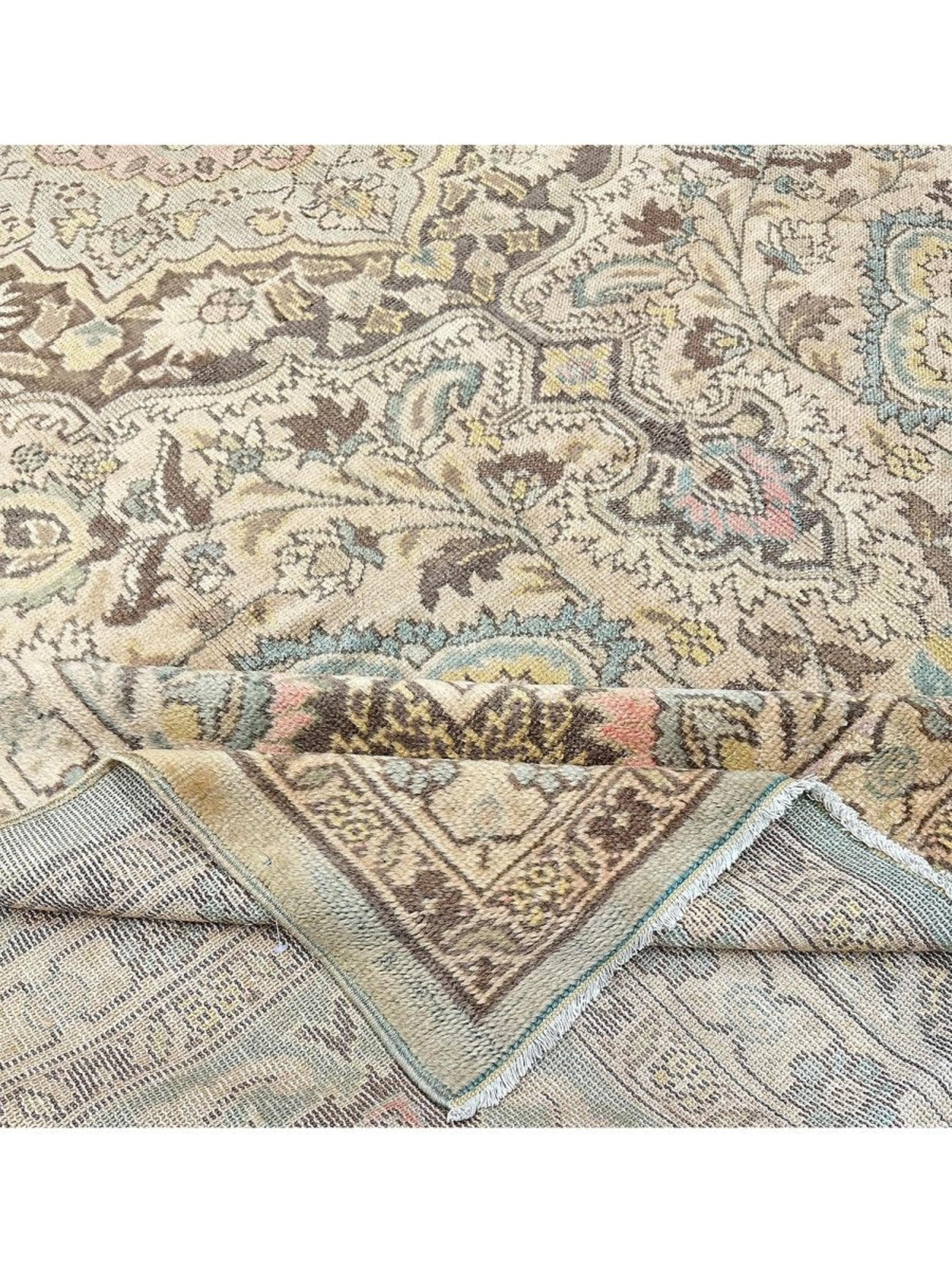 Tappeto Oushak antico turco 9x13 annodato a mano in vendita 5