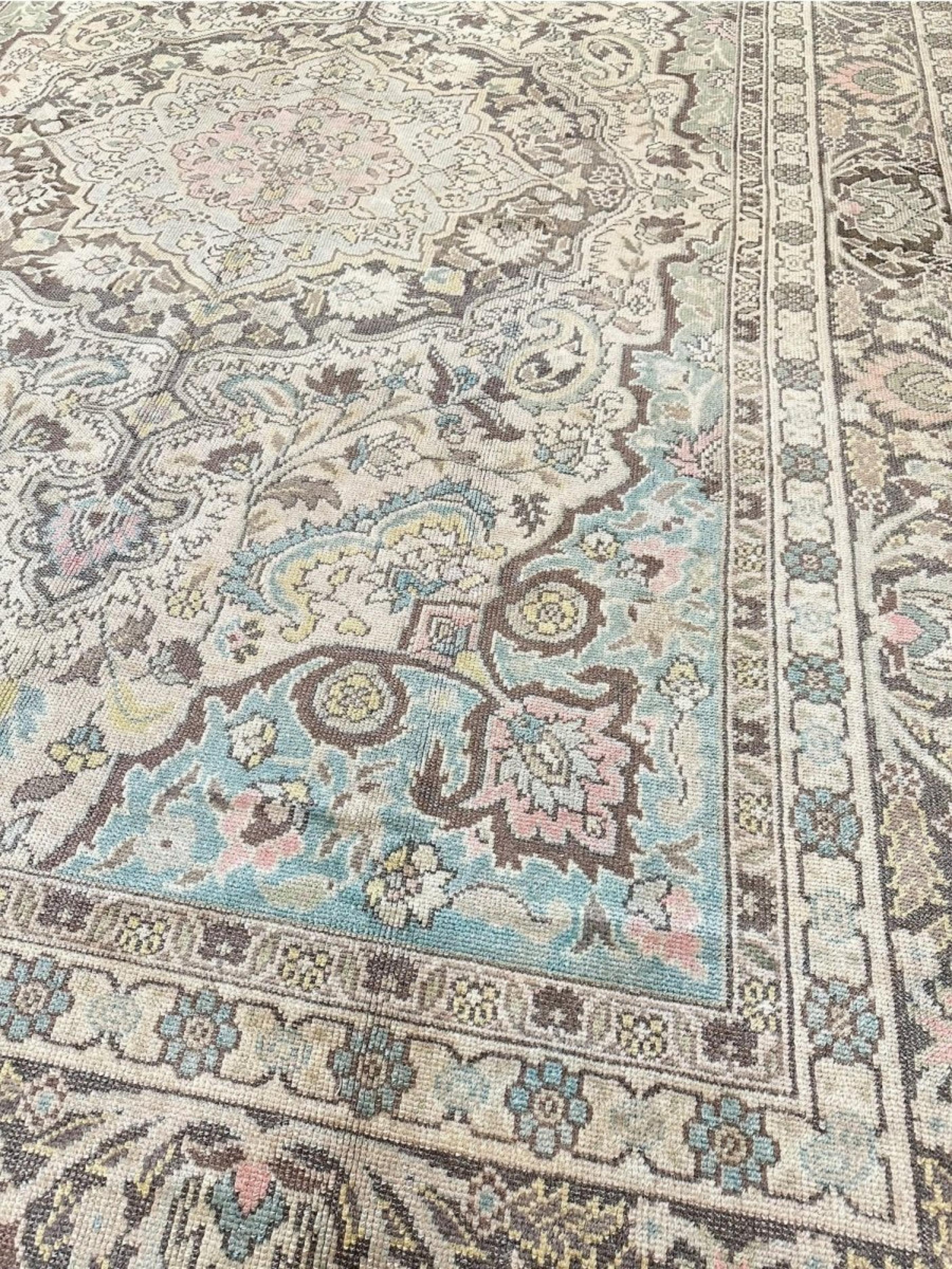 Tappeto Oushak antico turco 9x13 annodato a mano In condizioni buone in vendita a Dallas, TX