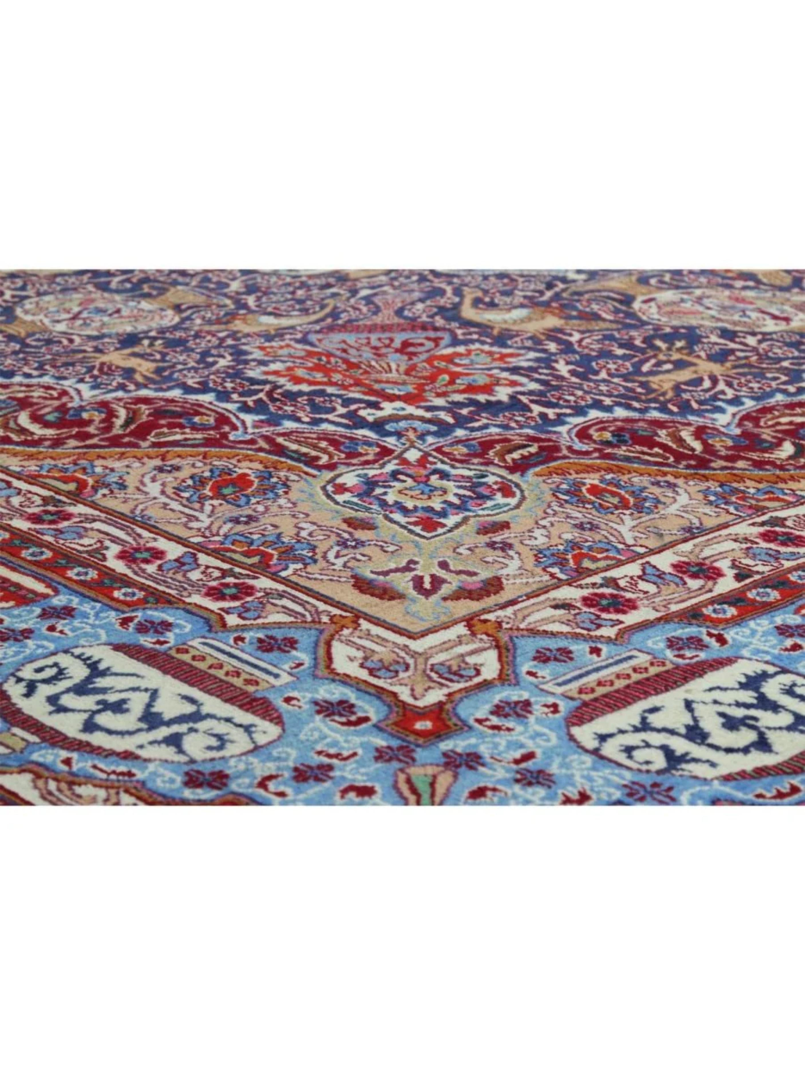 9x13 Hand Knotted Old Kashmar Area Rug im Angebot 2