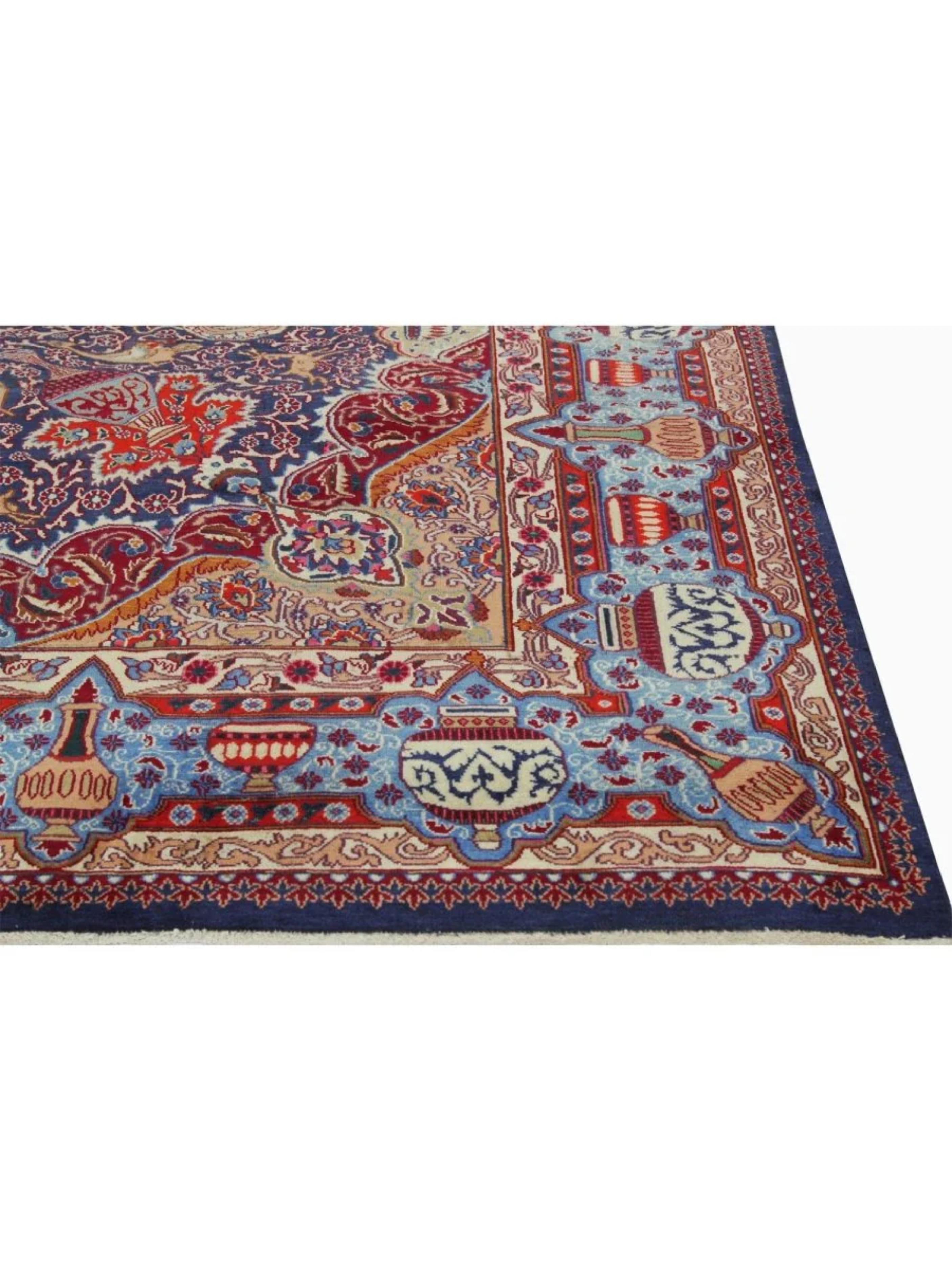 9x13 Hand Knotted Old Kashmar Area Rug (Sonstiges) im Angebot