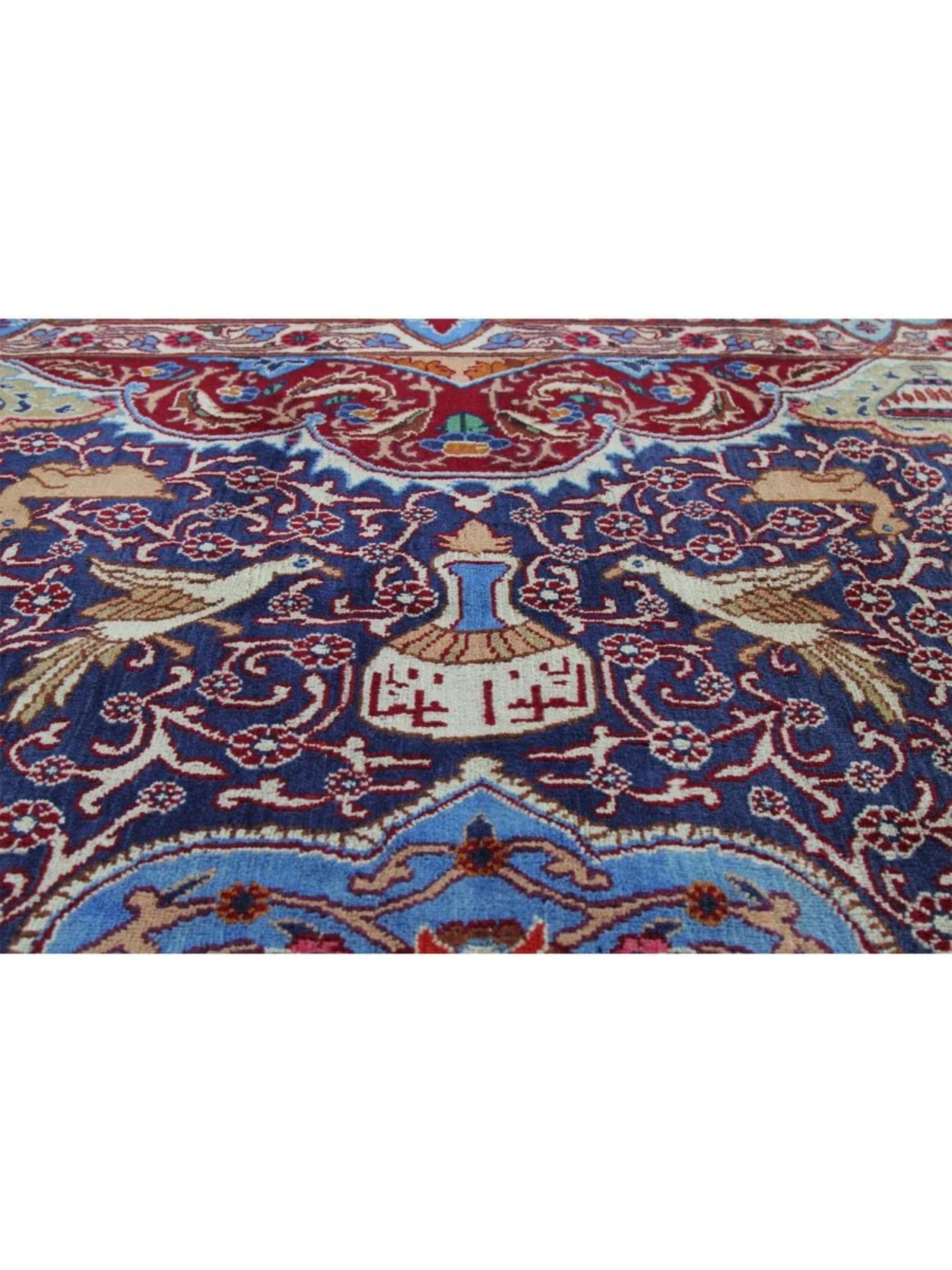 9x13 Hand Knotted Old Kashmar Area Rug im Angebot 1
