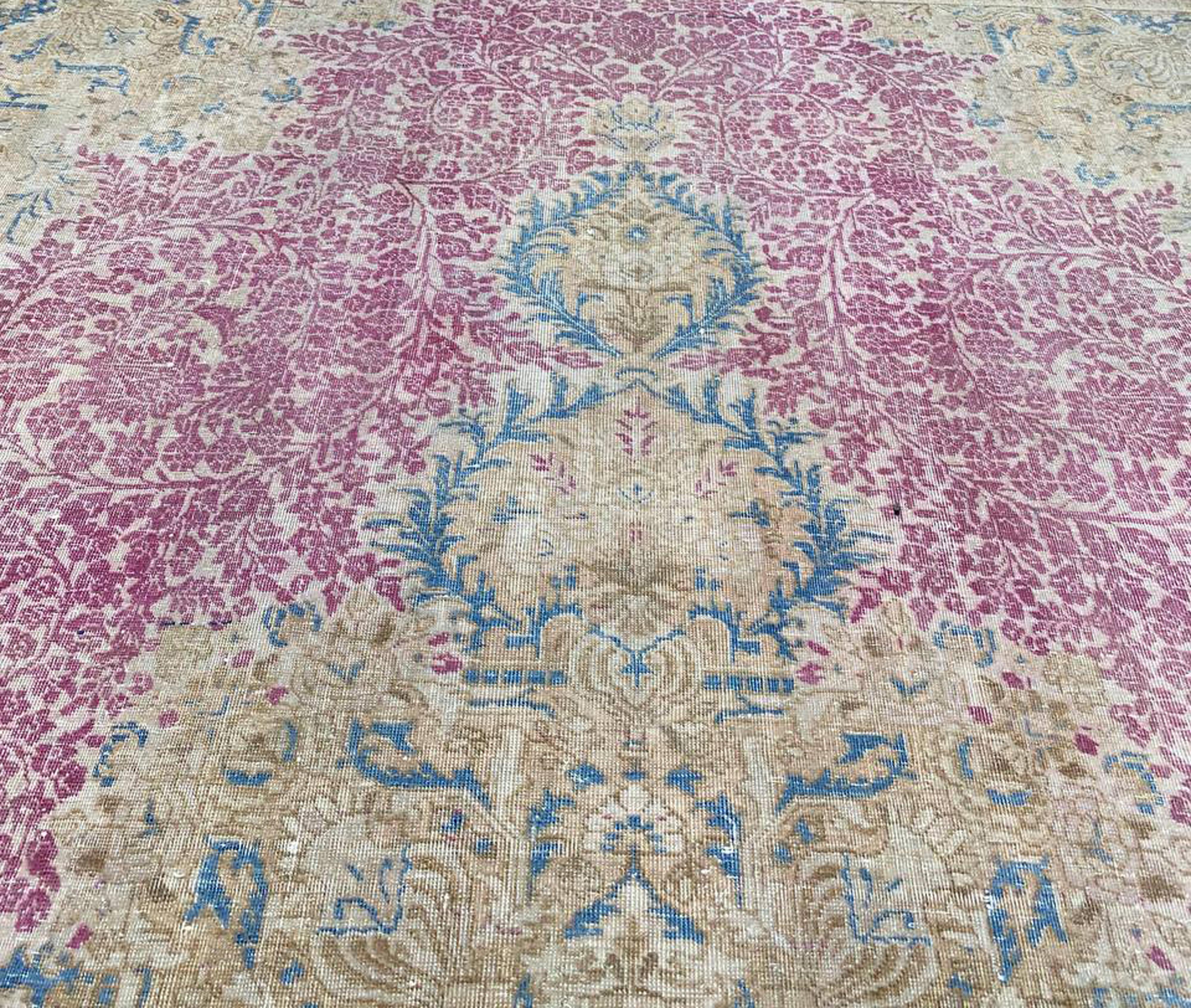 9x13 Hand-Knotted Old Persian Tabriz Area Rug For Sale 2