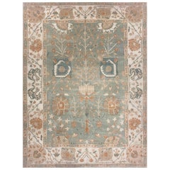 9x13 Hand Knotted Turkish Oushak Area Rug