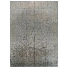 9x13 Hand-Knotted Vintage Distressed Tabriz Area Rug