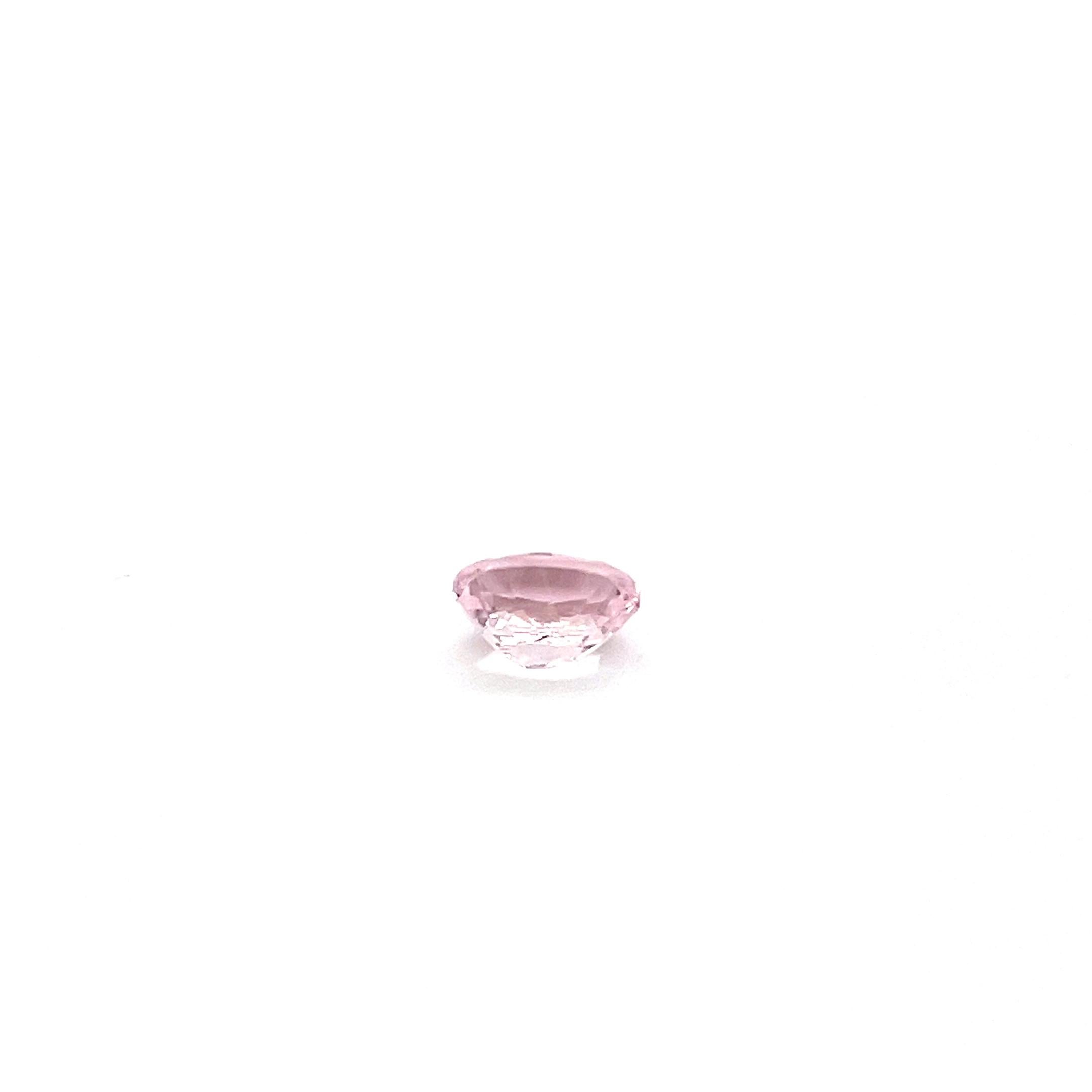 Femenino o masculino Gema suelta de Morganita rosa natural con talla facetada ovalada de 9x7mm Grado AA+ Morganita en venta