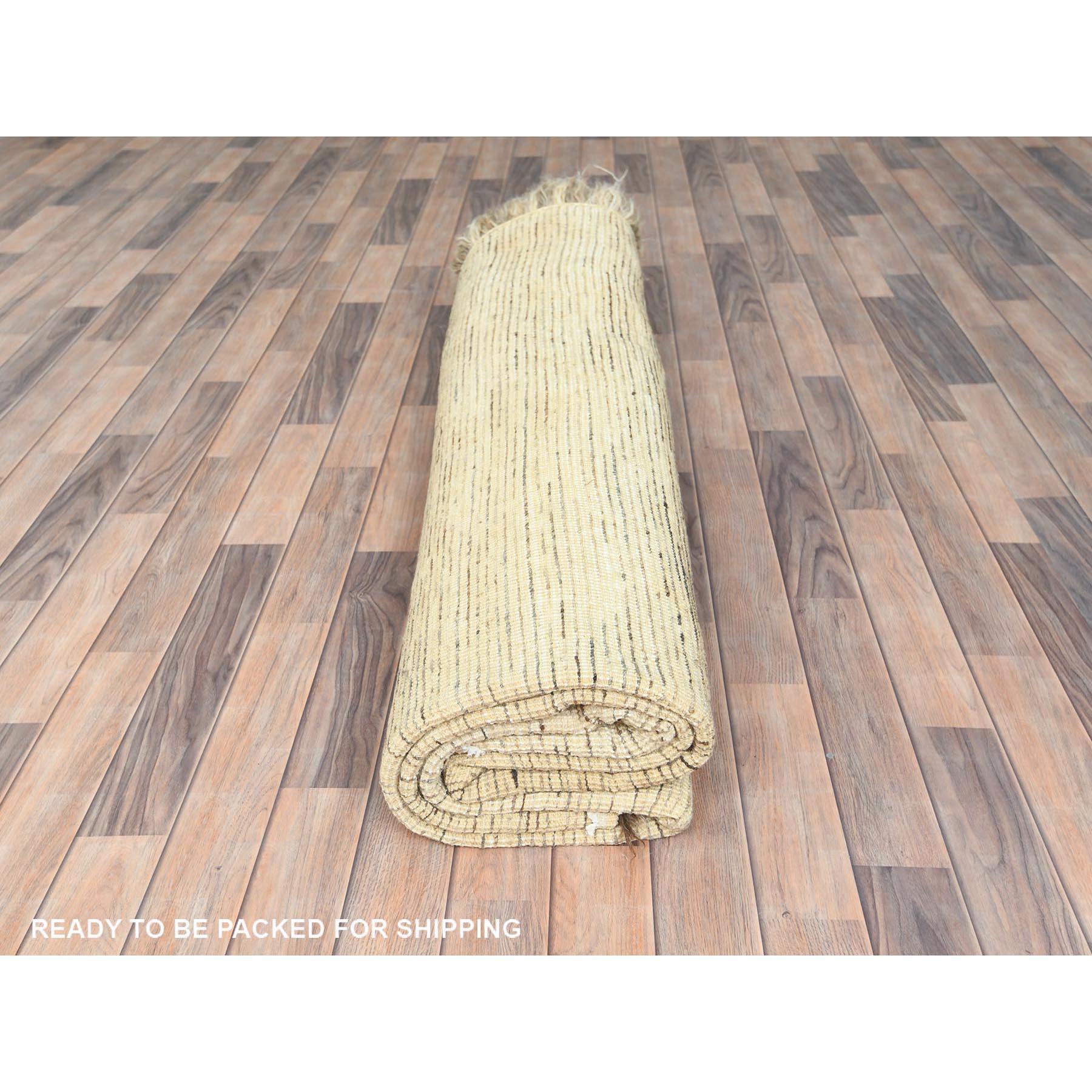 9'x9' Beige, Shag Flokati Estilo Griego, Alfombra Cuadrada Anudada a Mano de Lana Natural en venta 3